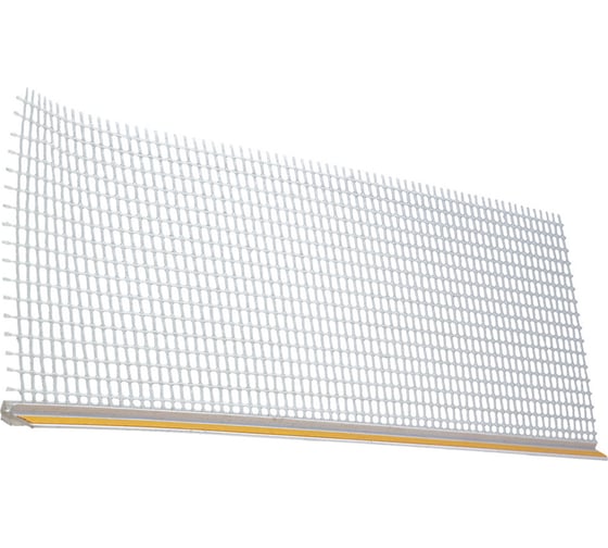 Изображение товара Профиль GAVIAL ПВХ Примыкающий с сеткой 6мм СТАНДАРТ (без резинового пыльника) 2,4м 169