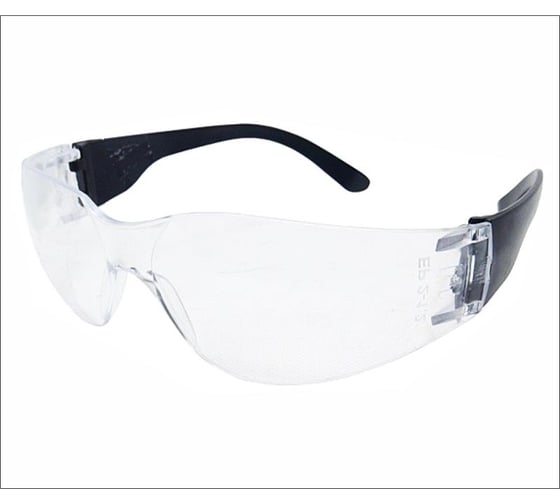 Изображение товара Защитные открытые очки ON Классик, прозрачные, с черной дужкой, 23-01-009