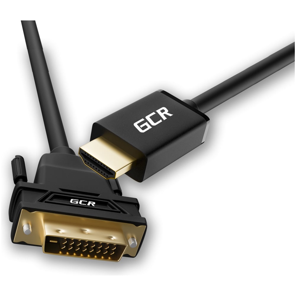 фото Кабель hdmi-dvi gcr 1.8m черный od7.3mm vivhdi2dvi1-1.8m