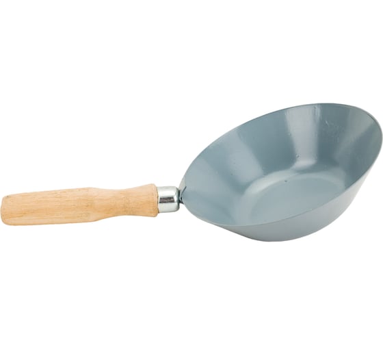 Изображение товара Штукатурный ковш ON стальной, деревянная ручка, крюк, 160мм 02-15-101