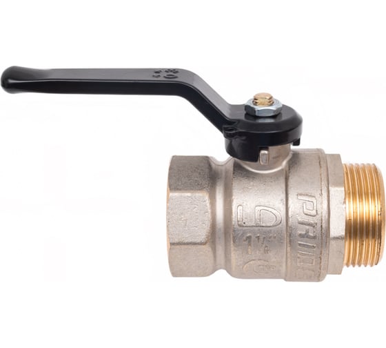 Изображение товара Шаровой кран LD латунь никель Pride Ду 32 Ру25 ВР/НР полнопроходной рычаг 007-8002 544489