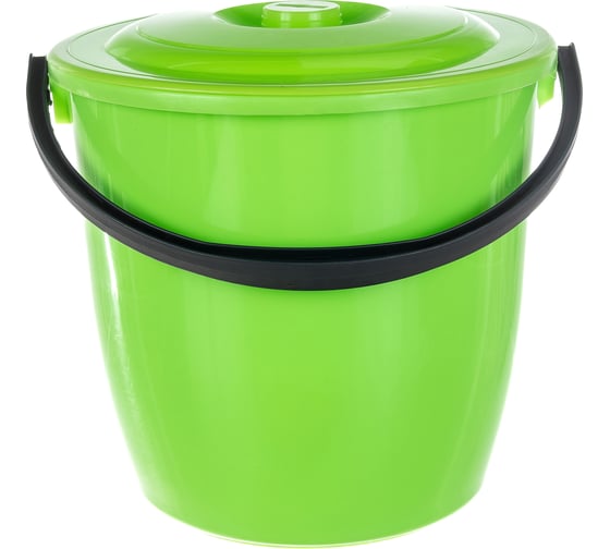 Изображение товара Ведро Elfe пластмассовое, круглое 13л, с крышкой, Light 92940
