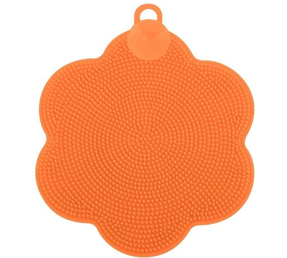 Изображение товара Силиконовая щетка для мытья посуды, овощей и фруктов МУЛЬТИДОМ Волшебный цветок D11см VL58-15