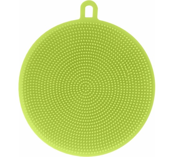 Изображение товара Силиконовая щетка для мытья посуды, овощей и фруктов МУЛЬТИДОМ Круг D10,5 см VL58-9