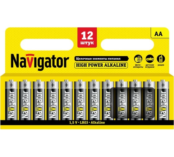 Изображение товара Элемент питания Navigator NBT-NE-LR6-BP12 94782