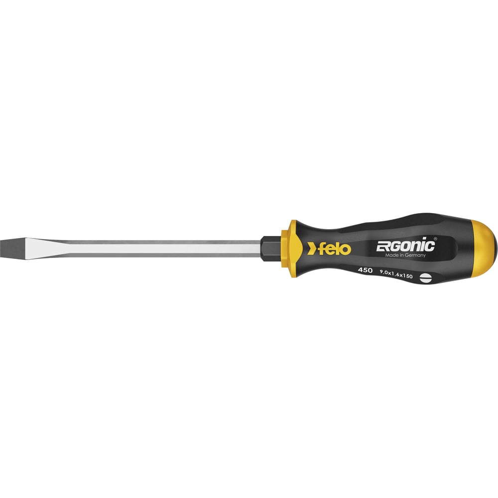 Изображение товара Плоская шлицевая ударная отвертка Felo Ergonic 7,0X1,2X130 45007040
