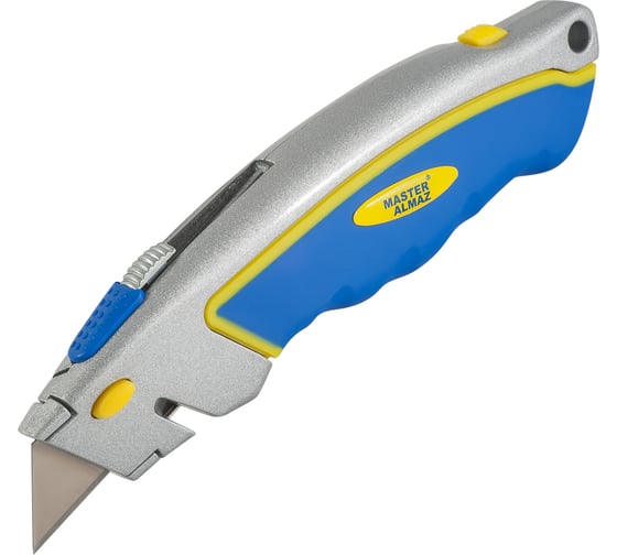 Изображение товара Трапециевидный строительный нож для электрика МастерАлмаз 19 мм + 5 лезвий 10503200