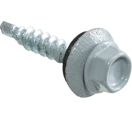 Изображение товара Кровельные саморезы с буром Стройбат 4,8x35 светло-серый 60 шт. 304590