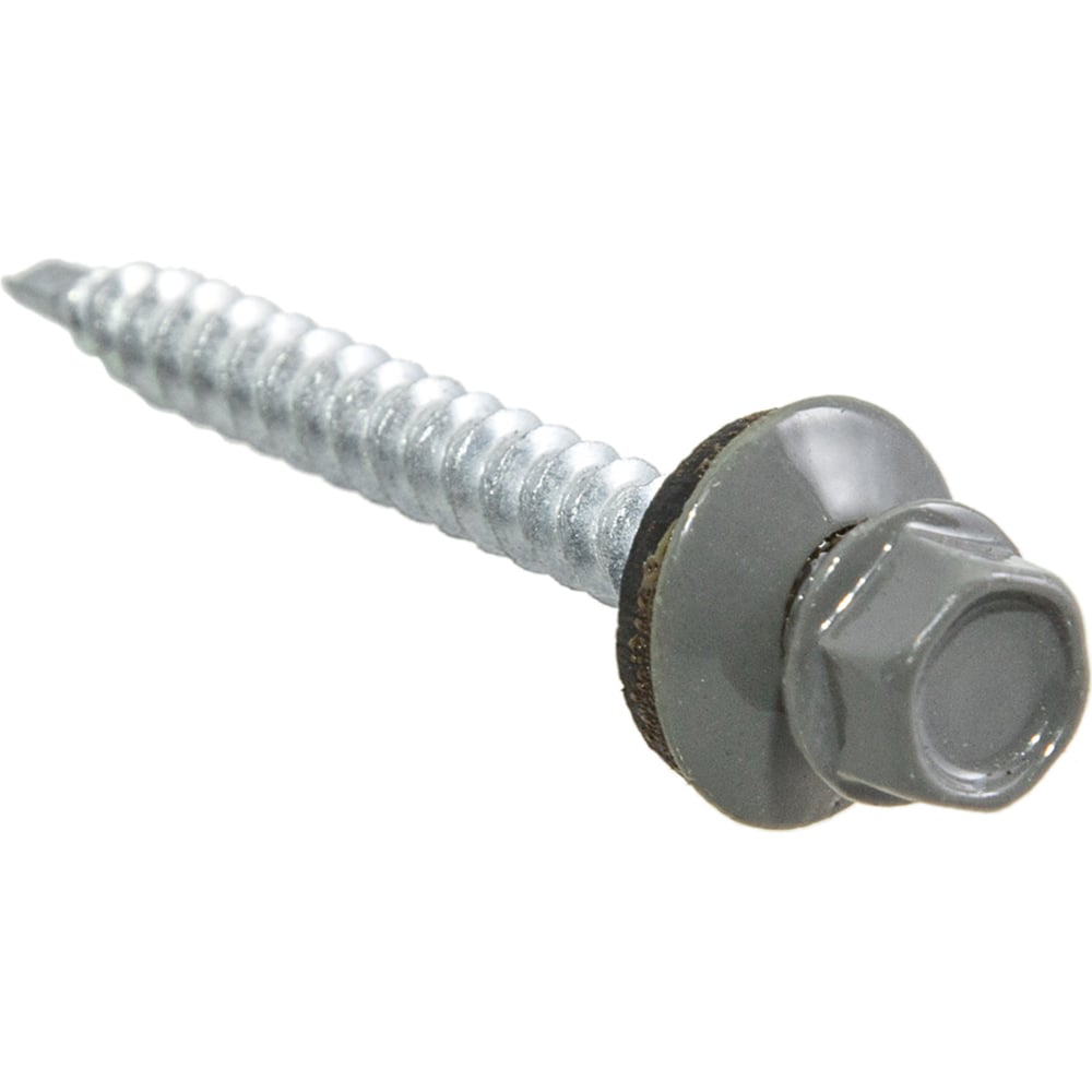 Изображение товара Кровельные саморезы с буром Стройбат 4,8x50 темно-серый 10 шт. 352930