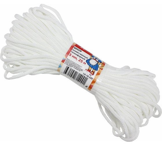 Изображение товара Хозяйственный шнур КОШКИН ДОМ, D 5 мм, L 25 м, полиэфирный 50-16-225