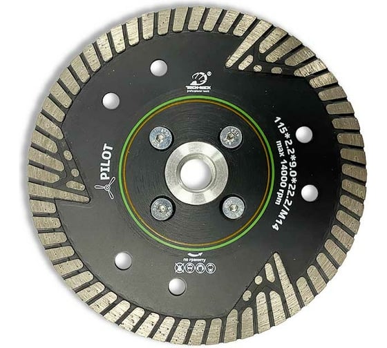 Изображение товара Диск алмазный турбо PILOT по граниту (115 мм; М14) TECH-NICK 041001289