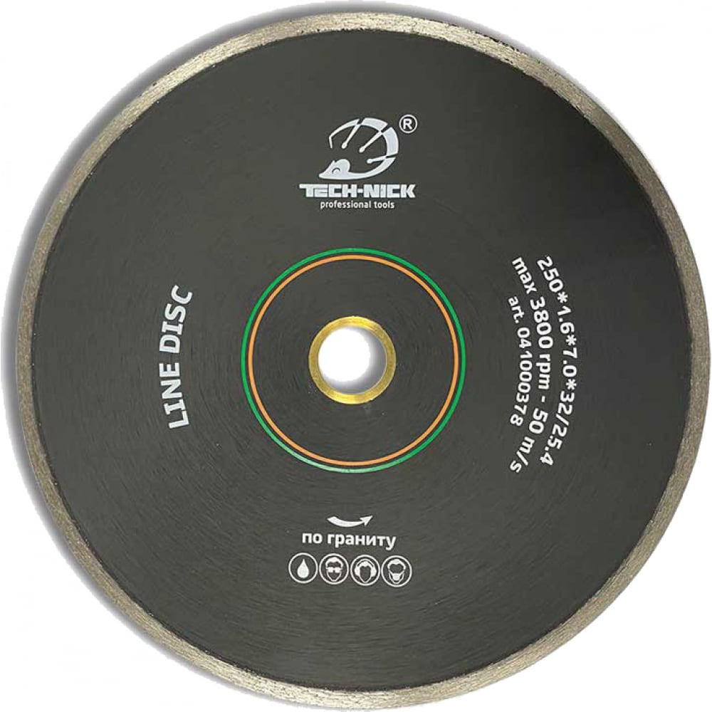 фото Диск алмазный сплошной по граниту line disc (250х32/25.4 мм) tech-nick 041000378