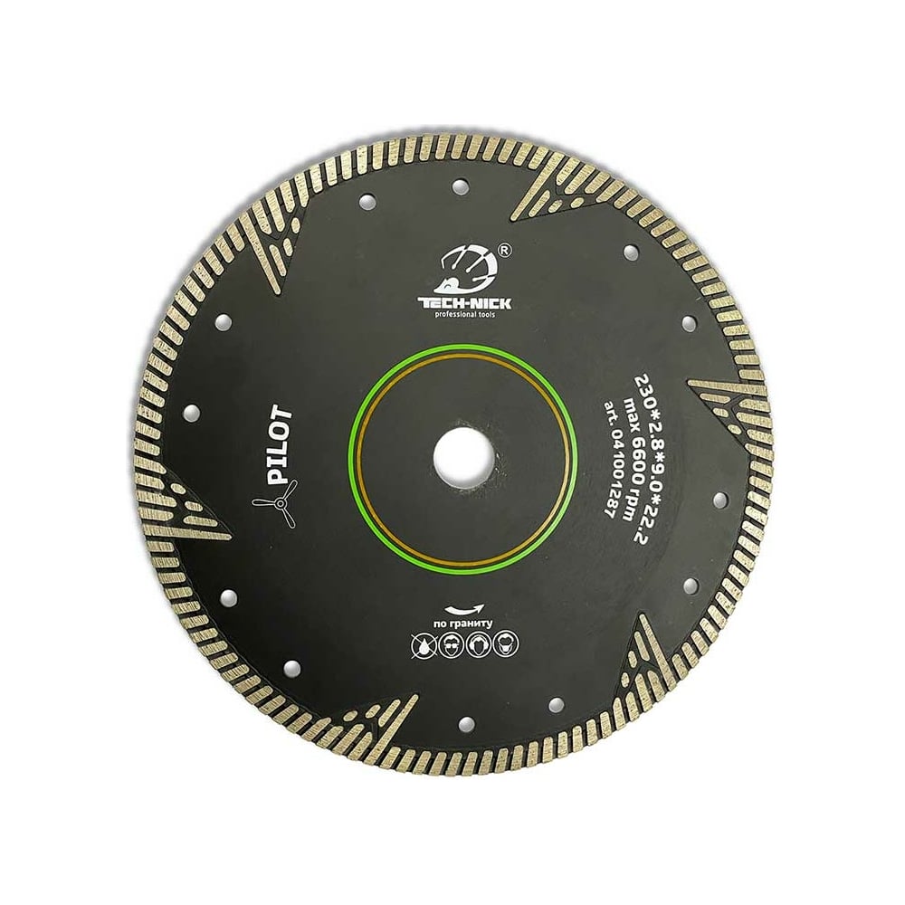 Турбо алмазный диск по граниту TECH-NICK алмазный диск сегментированный makita турбо d 44345 по бетону граниту эконом 230x22 23x7 мм