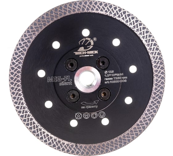 Изображение товара Диск алмазный турбо по граниту MIG-FL (125 мм; М14) TECH-NICK 105001008