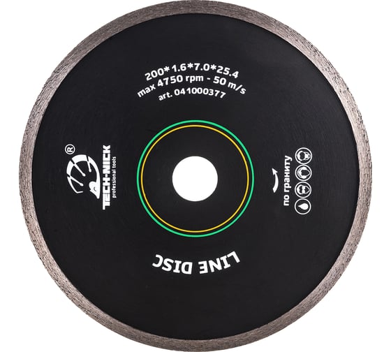 Изображение товара Диск алмазный сплошной по граниту LINE DISC (200х25.4 мм) TECH-NICK 041000377