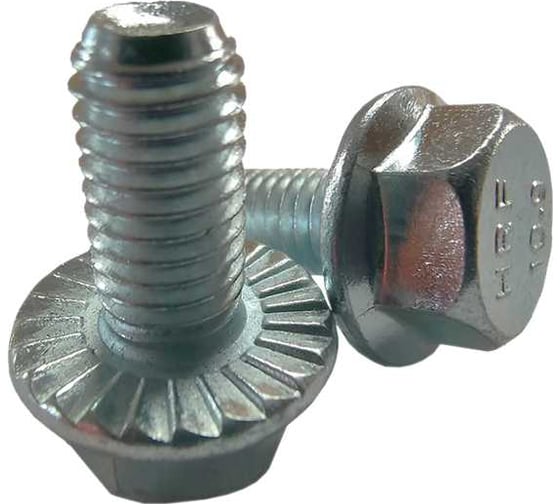 Изображение товара Болт с фланцем ZAMETAL 12x45x10.9 DIN 6921, цинк, с насечками, 70 шт. НП/Р ZA108608