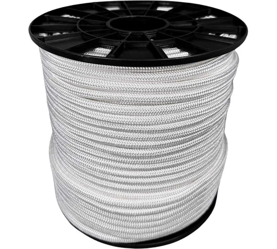 Изображение товара Шнур плетеный полиамидный ООО Оптхозторг 10 мм 100 м белый 018101002