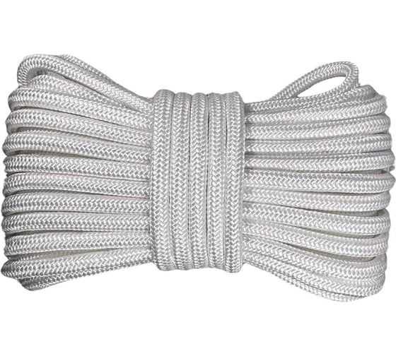 Изображение товара Шнур плетеный полиамидный ООО Оптхозторг 10 мм 20 м белый 01810202