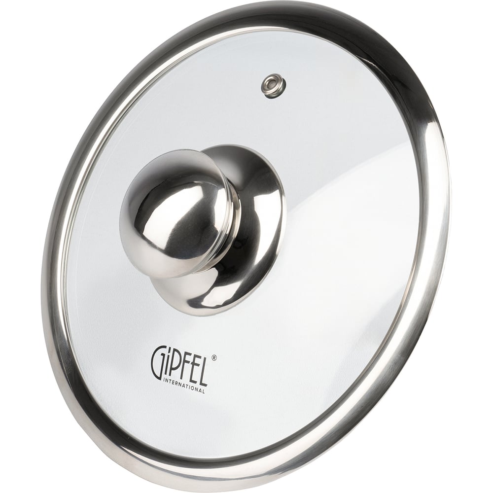 Изображение товара Крышка стеклянная Gipfel Strong 18 см с выпускным клапаном для сковород и кастрюль