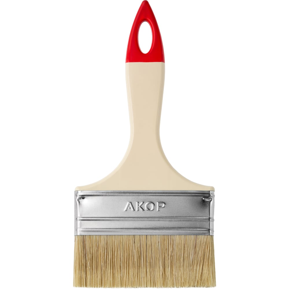 Изображение товара Кисть флейцевая универсальная Акор 12x100мм натуральная щетина для профессиональных и домашних рабо