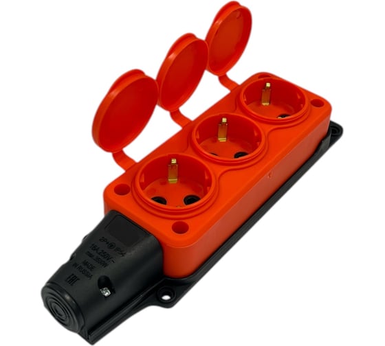 Изображение товара Удлинитель силовой iTOK тип SU серии iCONNECT COLOR с заземлением ПВС 3x1 мм 3 гнезда IP54 ГОСТ цвет оранжевый 15 м i-CONNECT-COLOR-SU-PVS-310-3-54-15-ORANGE