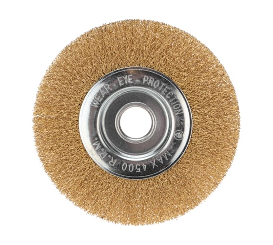 Изображение товара Щетка дисковая 150х22.23 мм для УШМ, витая латунированная проволока KRANZ KR-91-1232