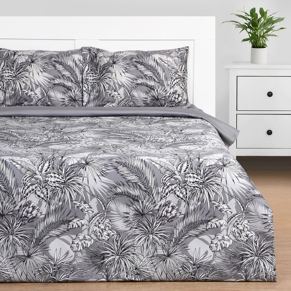 Изображение товара Комплект постельного белья Этель Tropical vibes дуэт, 143х215 см - 2 шт., 220х240 см, 50х70 см -2 шт., мако-сатин 114 г/м2 93 9355451