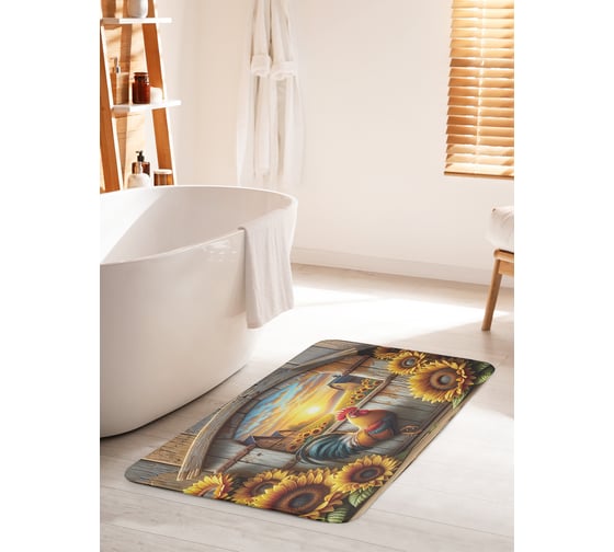 Изображение товара Коврик для ванной комнаты и туалета противоскользящий JOYARTY Раннее утро 60x100 см bath_429837_60x100