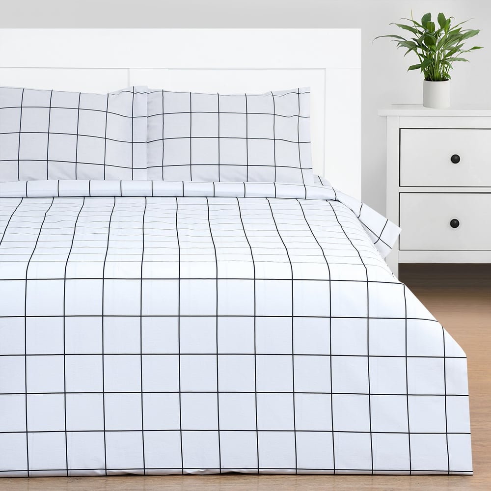 Изображение товара Комплект постельного белья Этель Клетка 1.5 спальный бязь с принтом