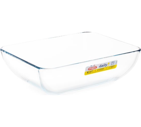 Изображение товара Блюдо для запекания и выпечки PYREX DAILY 25x20x7.5 см, прямоугольное 343B000/3048