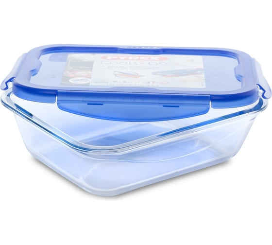 Изображение товара Форма для запекания и выпечки PYREX COOK and GO 1.9 л, 25x19x7 см, прямоугольная, с крышкой 282PG00ST