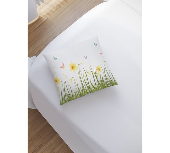 Изображение товара Наволочка декоративная JoyArty на молнии, чехол на подушку Весеннее тепло 45x45 см sl_14133