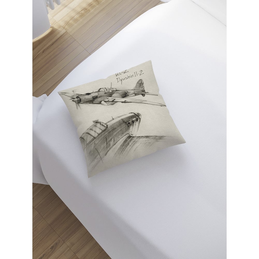 Изображение товара Декоративная наволочка JoyArty на молнии 45x45 см абстракция бежевый коричневый