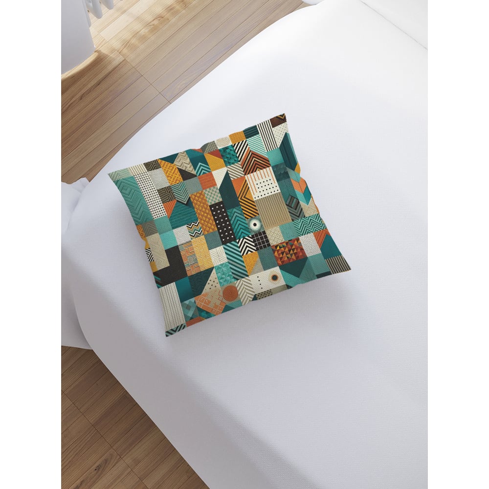 Изображение товара Декоративная наволочка JoyArty на молнии 45x45 см Современная геометрия