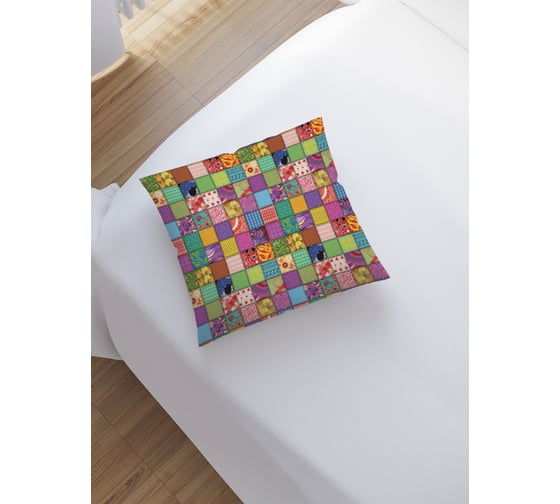 Изображение товара Наволочка декоративная JoyArty на молнии, чехол на подушку Лоскутное одеяло 45x45 см sl_27900