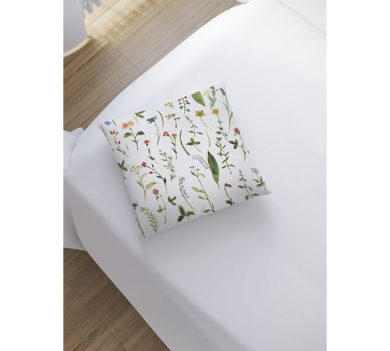 Изображение товара Наволочка декоративная JoyArty на молнии, чехол на подушку Редкие цветы 45x45 см sl_14556