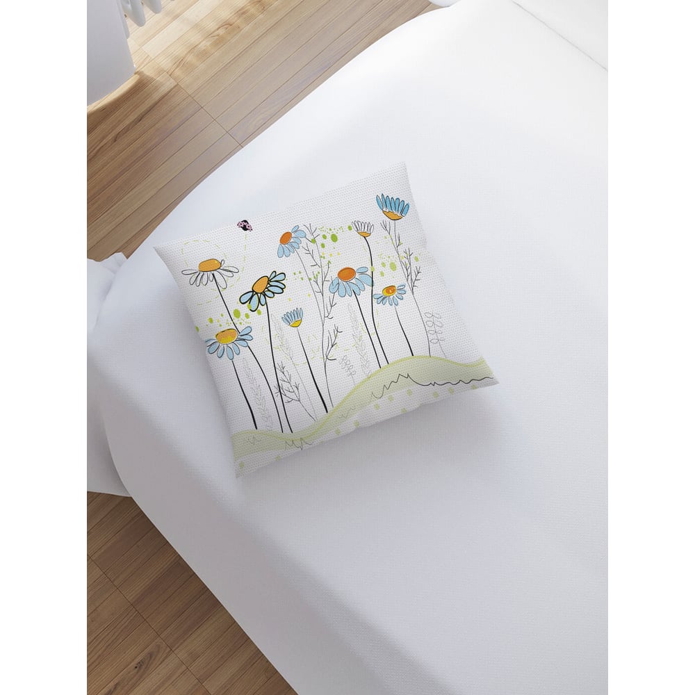 Изображение товара Декоративная наволочка JoyArty 45x45 см с молнией цветы для интерьера