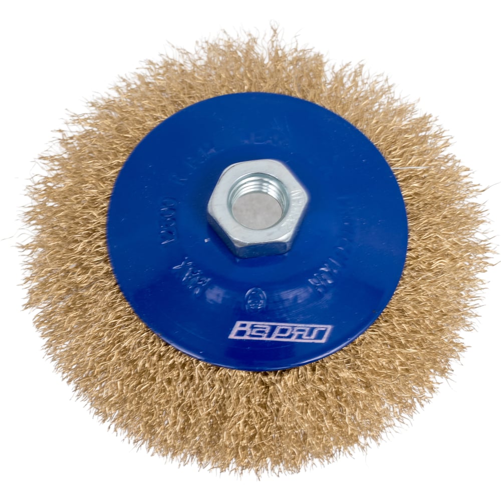 Изображение товара Щетка тарелка металлическая волнистая 125 мм М14 ВАРЯГ 01162 для УШМ