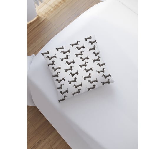 Изображение товара Наволочка декоративная JoyArty на молнии, чехол на подушку Длинноносая такса 45x45 см sl_92447