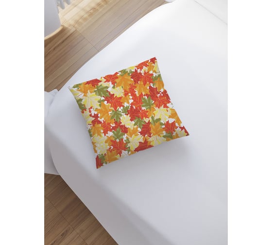 Изображение товара Наволочка декоративная JoyArty на молнии, чехол на подушку Осенние кленовые листья 45x45 см sl_85021
