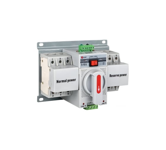 Изображение товара Устройство автоматического ввода резерва АВР EKF МСБ, 40А 3Р 400В PROxima ats-mcb-40c-3p-pro
