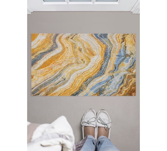 Изображение товара Коврик придверный в прихожую JOYARTY с принтом "Послойный срез", 45х75 см door_33971