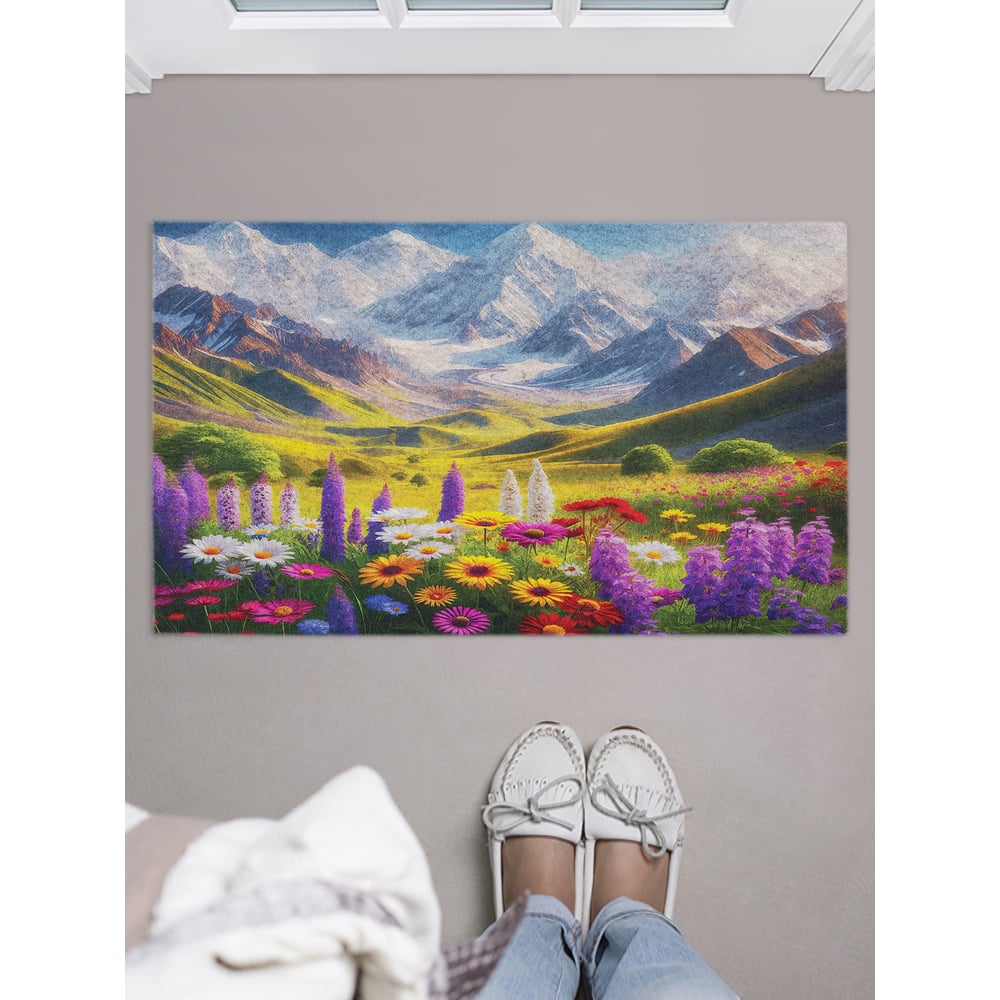 Изображение товара Коврик придверный в прихожую JOYARTY горная поляна 45х75 см