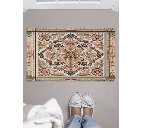 Изображение товара Коврик придверный в прихожую JOYARTY с принтом "Цветочный орнамент", 45х75 см door_sd1153