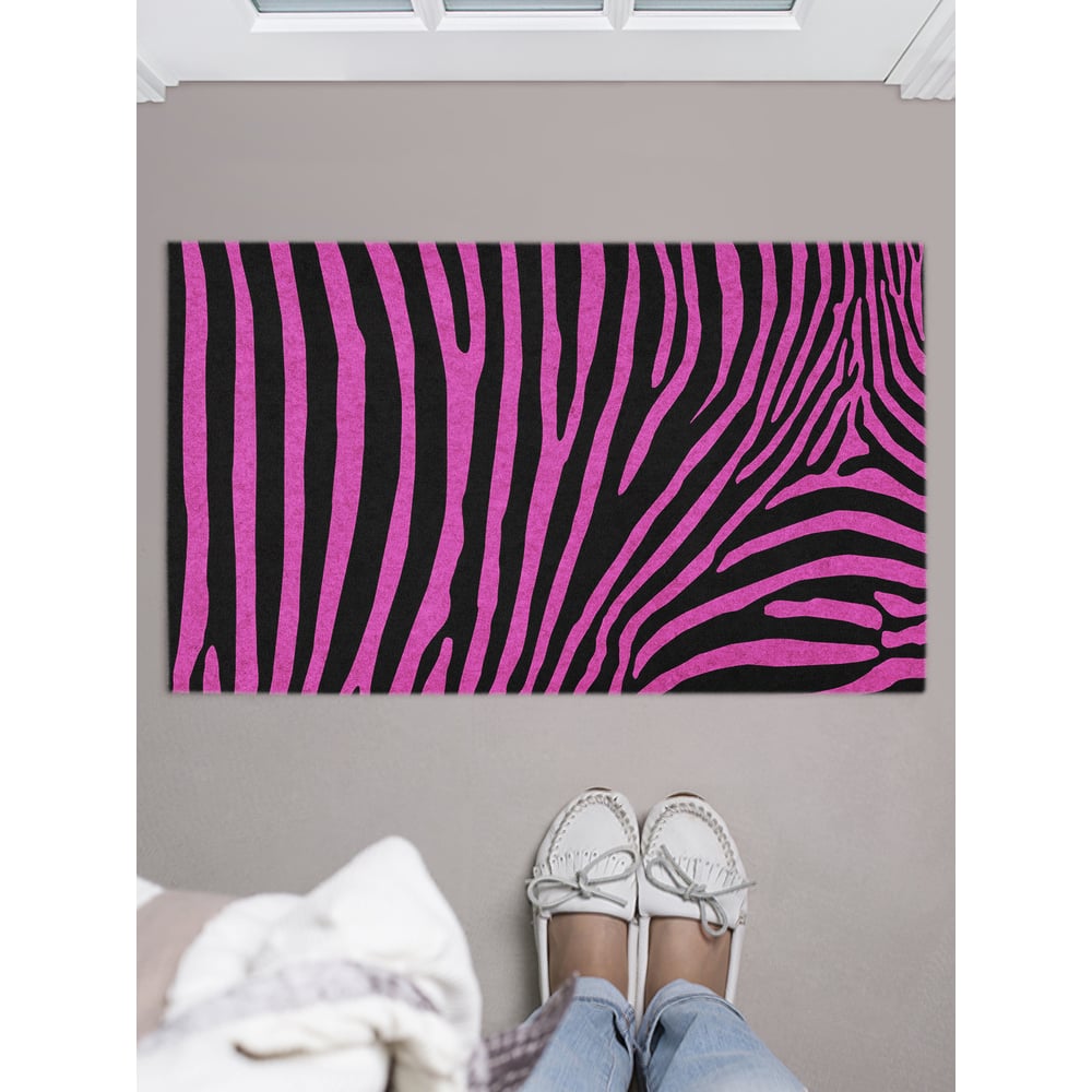 Изображение товара Коврик придверный JOYARTY с принтом сказочная зебра 45х75 см для прихожей