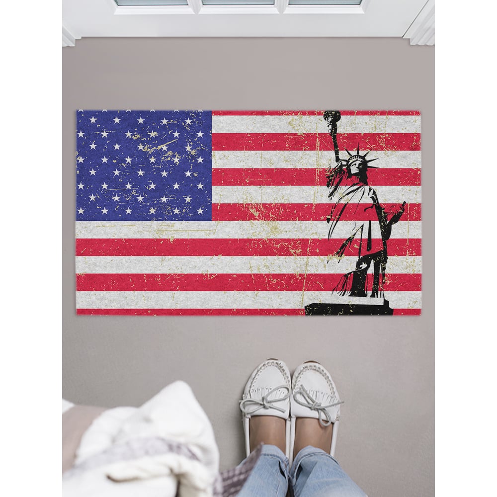 Изображение товара Коврик придверный JOYARTY с принтом Символ свободы Америки 45х75 см