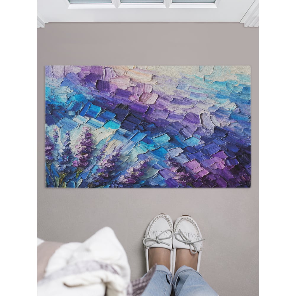 Изображение товара Коврик придверный в прихожую JOYARTY 45х75 см с принтом красочные мазки