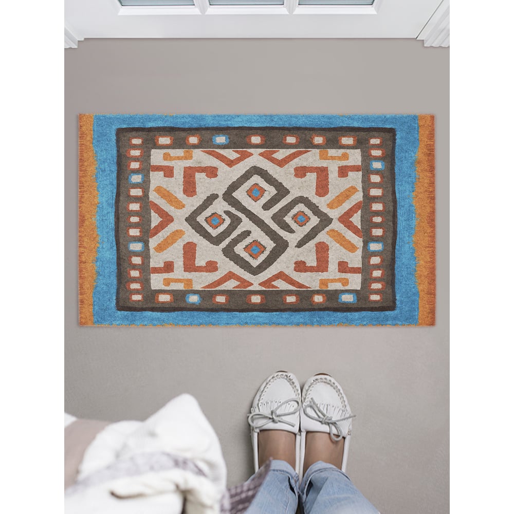 Изображение товара Коврик придверный в прихожую JOYARTY 45х75 см с африканским принтом