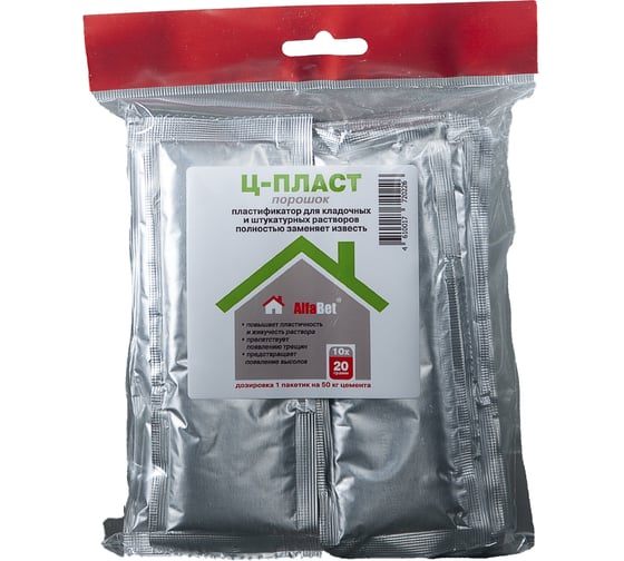 Изображение товара Пластификатор для штукатурных и кладочных растворов AlfaBet Ц-Пласт 20226