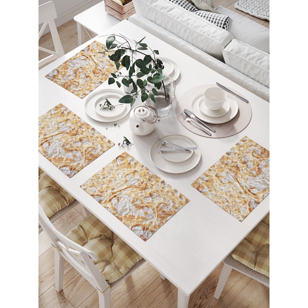 Изображение товара Салфетки JOYARTY для сервировки стола Румяный лаваш, комплект из 4 шт.